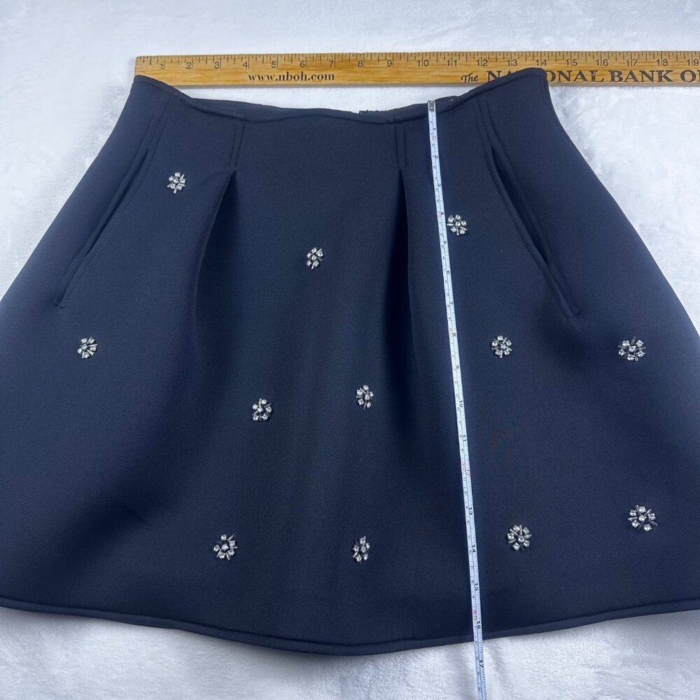 Oliviaceous Skirt Black Sz M Gourgeous Jewelled Embellished–Party Oldmoney Skirt - Picture 8 of 14